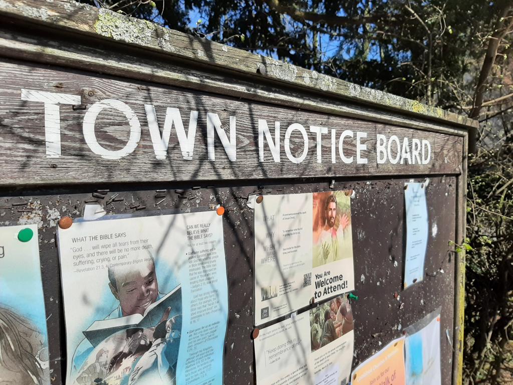 Southam Town Council notice board